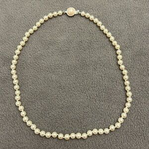 Vintage Carolee Faux Pearl Necklace With Silvertone Clasp, 9”